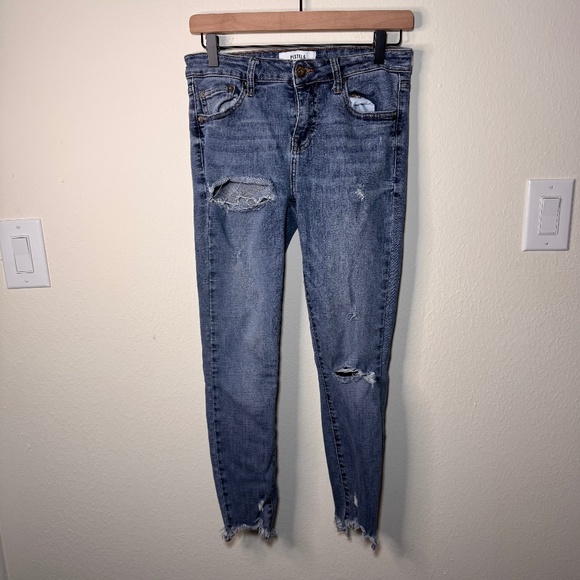 Pistola Mid-Rise Distressed Skinny Jeans Blue Size 27 Denim Boho Festival - Picture 1 of 6